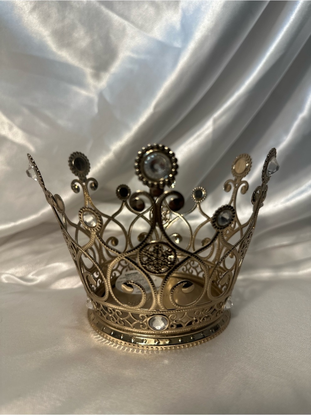 Limited Edition Bath & Body Works Gold Decorative Crown 1-Wick Candle Holder
